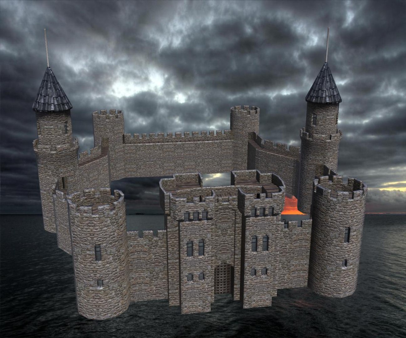 3D Model Medieval Castle - TurboSquid 1201384