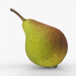 Photorealistic 3D scan of ripe pear