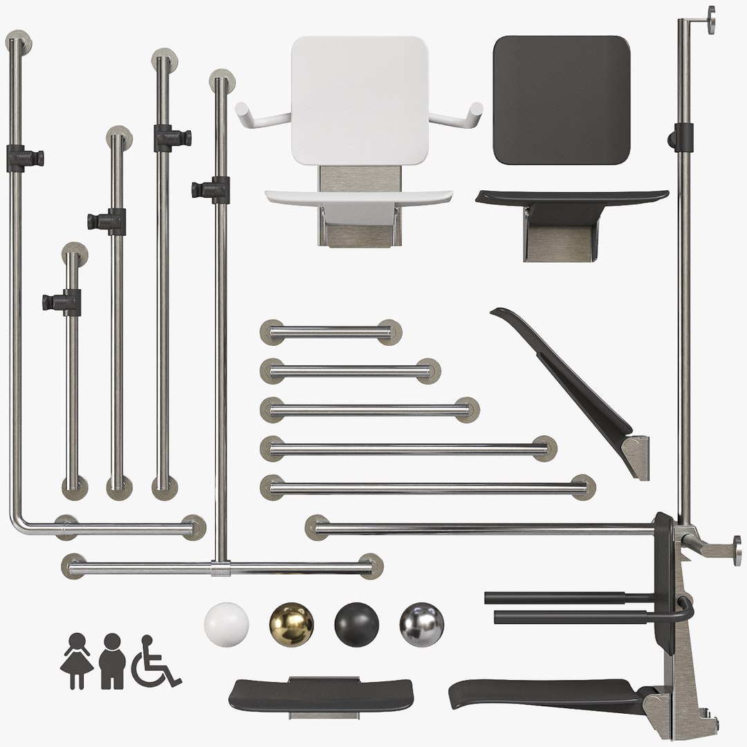 Handrails For The Disabled 3D - TurboSquid 2410018