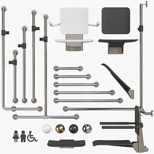 Handrails for the disabled 3D