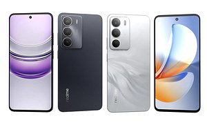 3D Realme C71 White Swan And Realme C73 5G Onyx Black