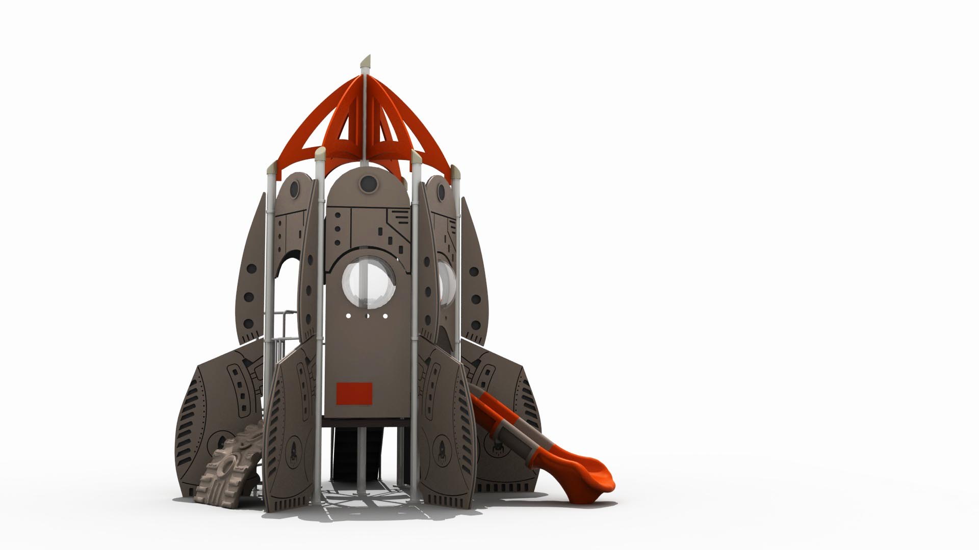 Rocket Themed Amusement Equipment 3D Model - TurboSquid 2250047