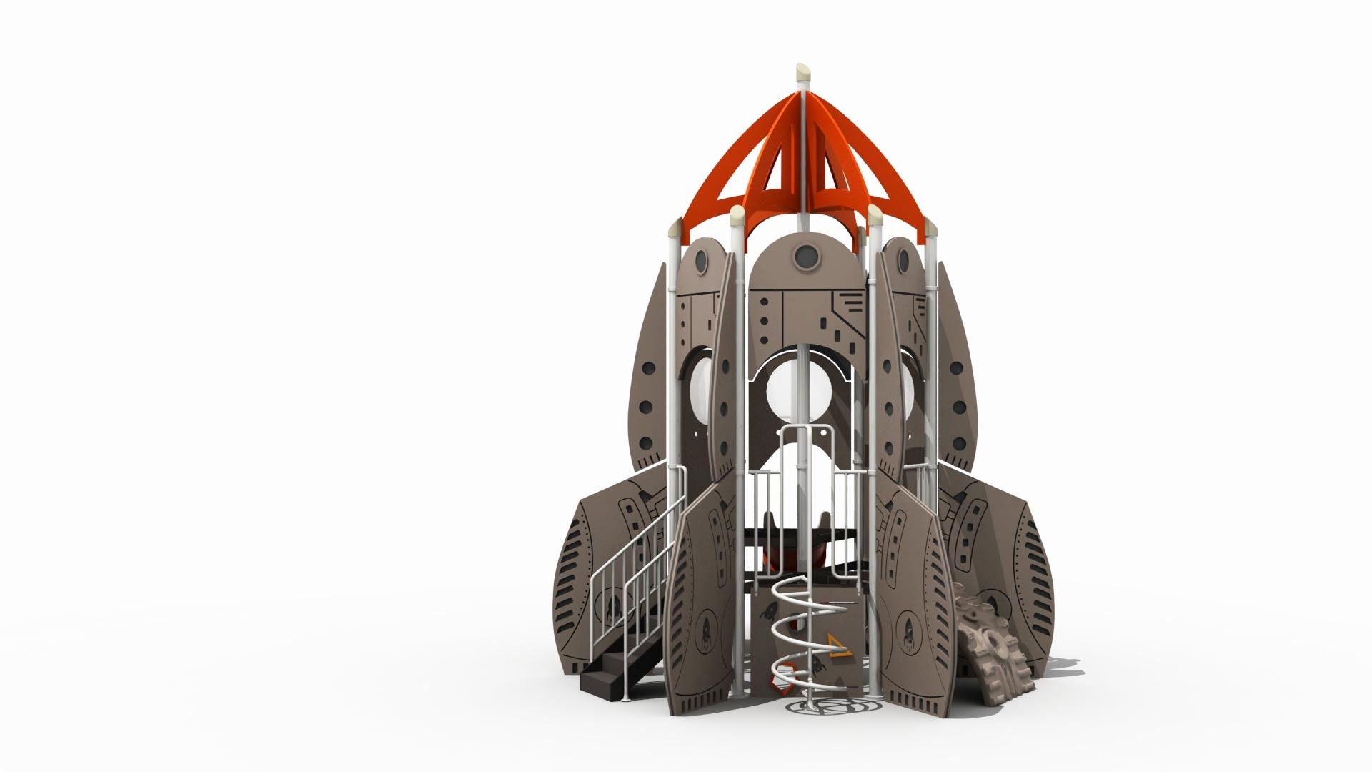 Rocket Themed Amusement Equipment 3D Model - TurboSquid 2250047