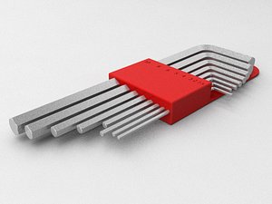 3d model hex key allen wrench