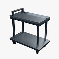 Two Tier Service Cart 1050x610mm Configuration 02