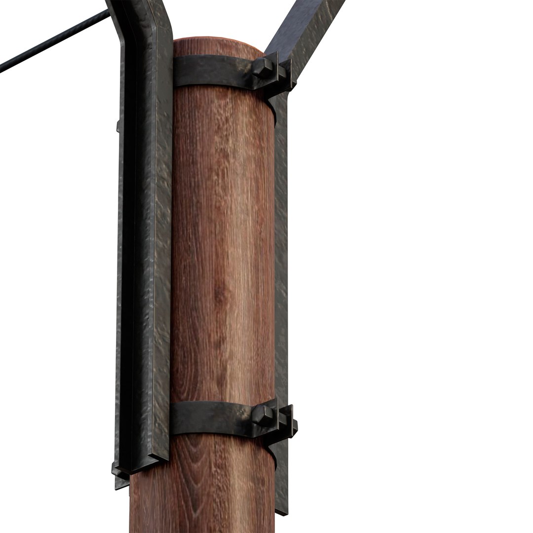 Wood Power Line Pole 3D - TurboSquid 1944334