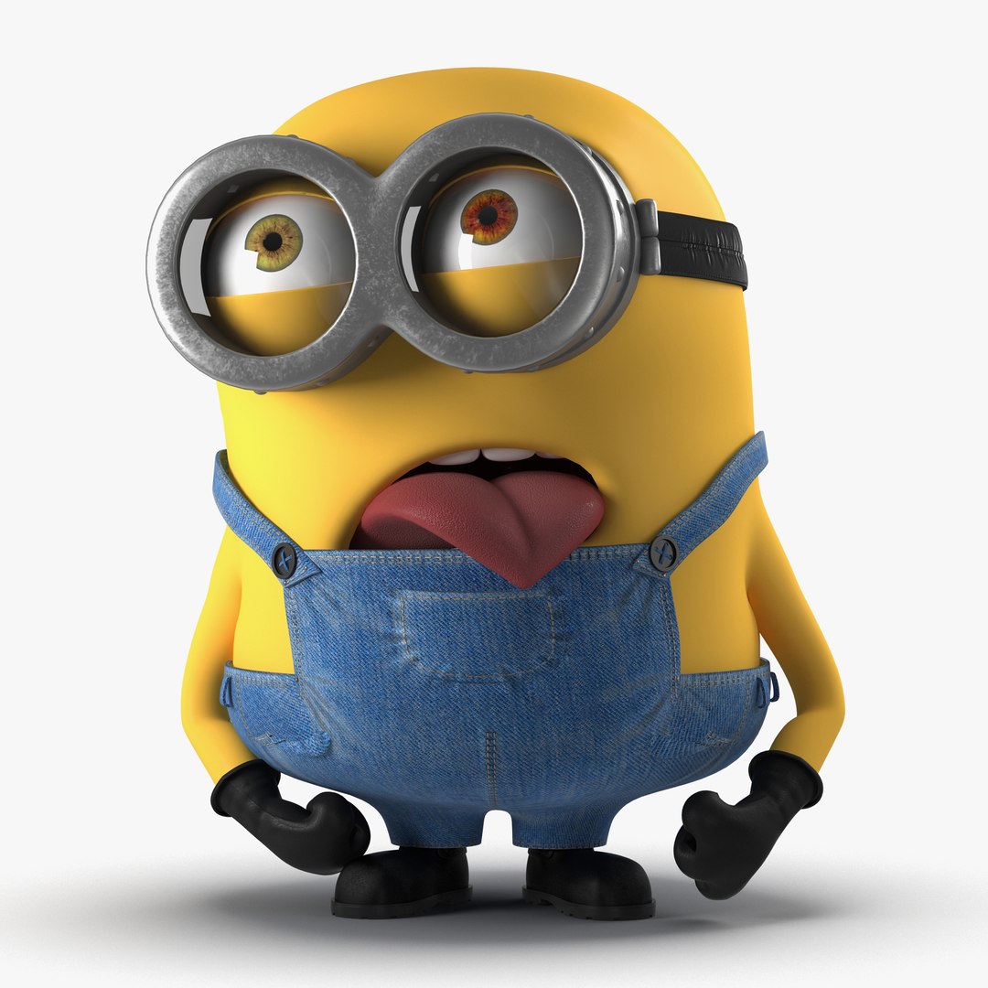 Short Two Eyed Minion Pose 2 3D model preview