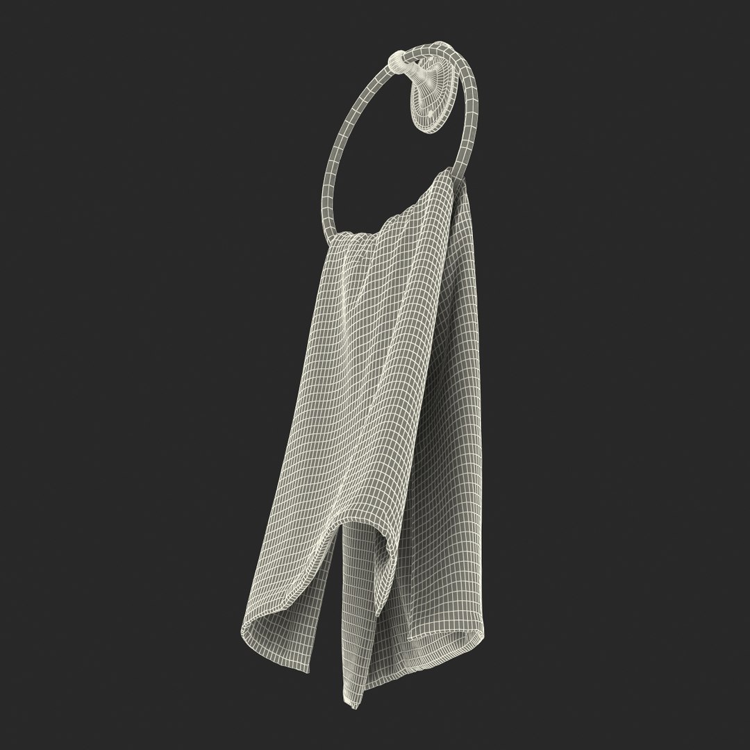 3d Hanging Bathroom Towel 2 Model