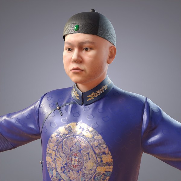 3D model people china qing