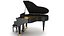 real grand piano 3D model