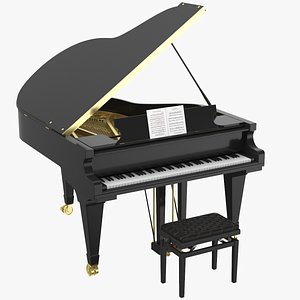 real grand piano 3D model