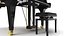 real grand piano 3D model