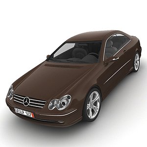 3d 2003 mercedes benz clk w209 model