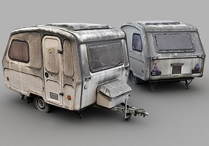 Abandoned Wreck Caravan model