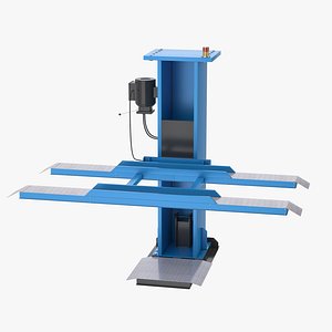 3D Single Post Car Lift Generic 3D Model model