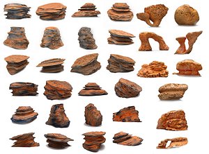 3D Alien  Martian Rocks Mega Pack - 33 Scanned Extraterrestrial Assets2 model