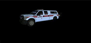 3D model Tampa Fire Department Battalion truck