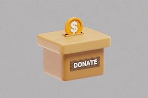 3D Donation Box Cartoon model