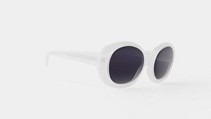 Clear Oval Frame Sunglasses model
