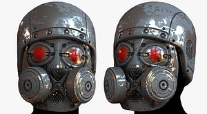 3D model Gas mask respirator scifi mode