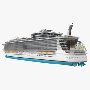 3D Luxury Cruise Ship Rigged for Cinema 4D