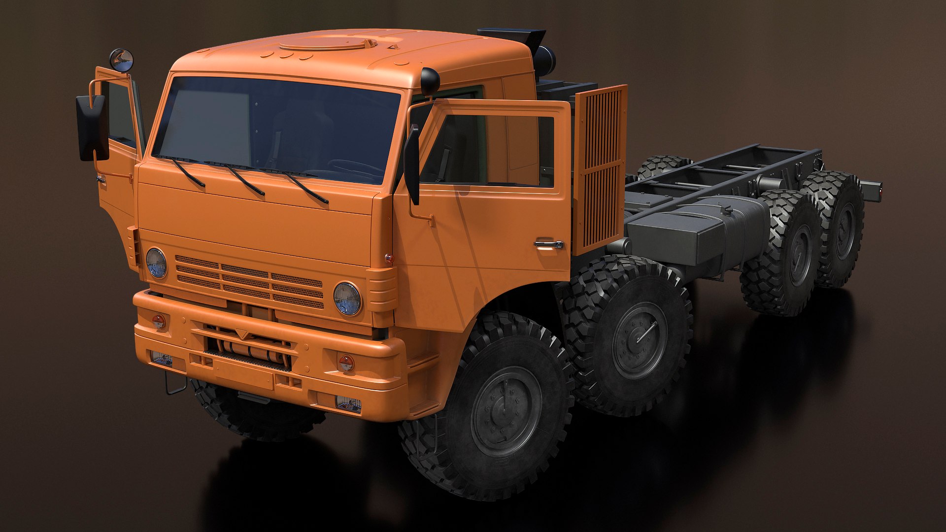 8x8 Truck Generic Rigged 3D model preview
