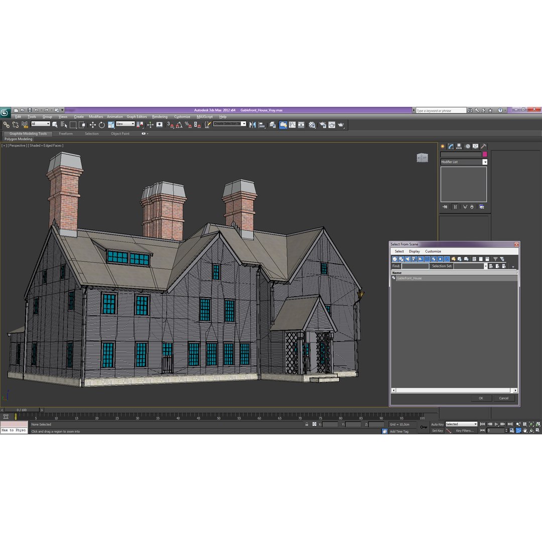 3d gablefront house