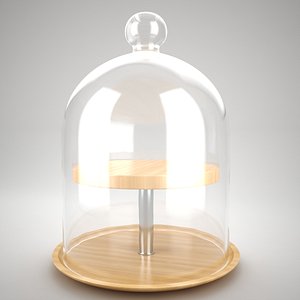 3D model two-tiered plate glass cover