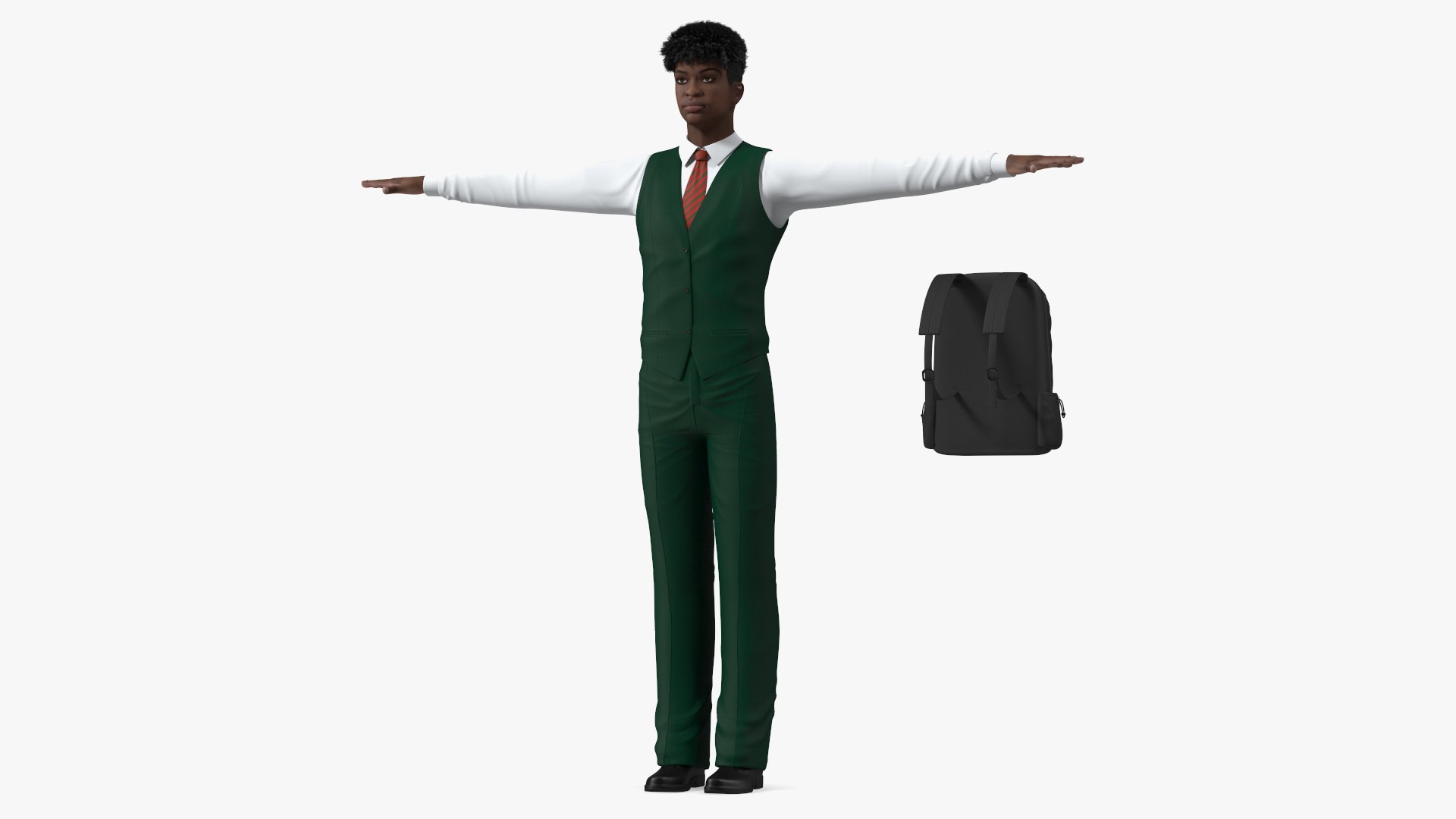 3D Black Teenager Dark Skin School Uniform Neutral Pose model https://p.turbosquid.com/ts-thumb/YC/LqAFd5/LF/blackteenagerdarkskinschooluniformneutralpose3dmodel001/jpg/1627068474/1920x1080/fit_q87/9cbce4aa96d80ffb58c5f57cf5f63442b8f22995/blackteenagerdarkskinschooluniformneutralpose3dmodel001.jpg
