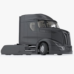 Next Gen Aerodynamic Supertruck Black Rigged