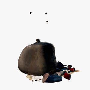 Animated trash fly 3D model