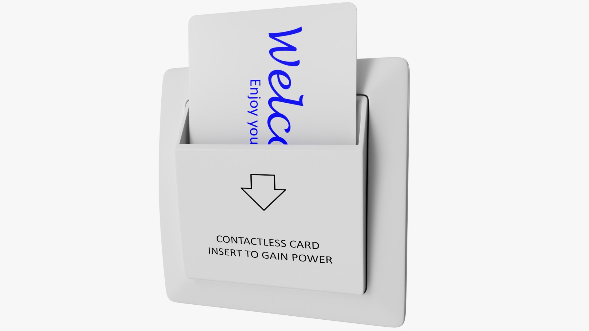 Hotel Room Switch with Card 3D model preview