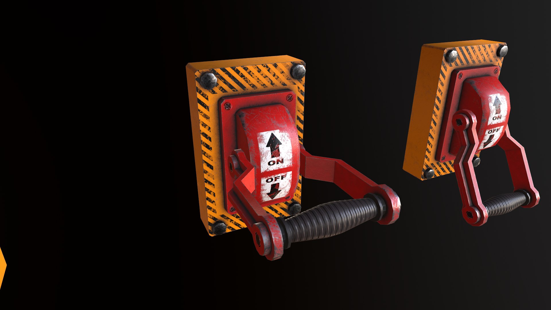 Industrial Power On - Off Switch2 3D Model - TurboSquid 1748628