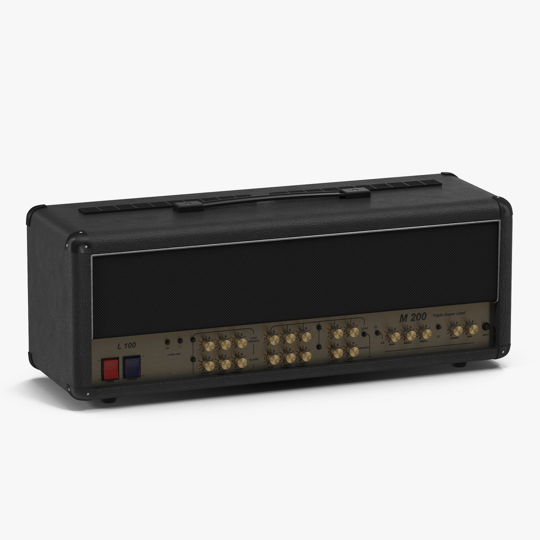 Guitar Amplifier Head Generic 3D model preview
