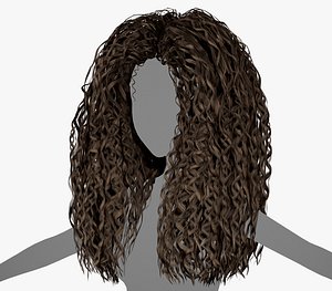 Female Hair Cards Style 10 - Long Curly 3D