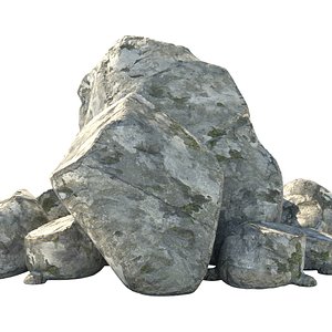3D white rock pile