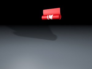 tunisia drop-down flag 3d c4d