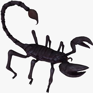 black scorpion rigged 3d obj