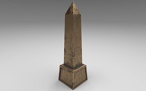 3D Egyptian obelisk pillar