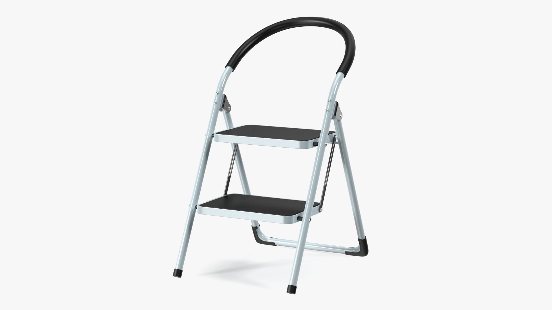 2 Step Ladder Folding Step Stool 3D model preview