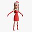 Alla Lady Santa Cartoon Femme