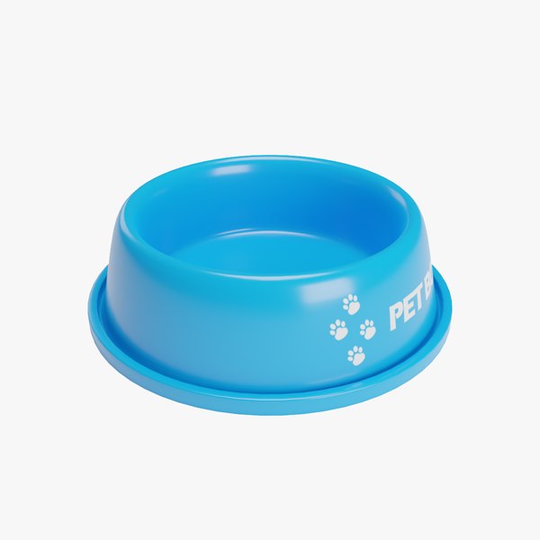 Pet Bowl Blue 3D model