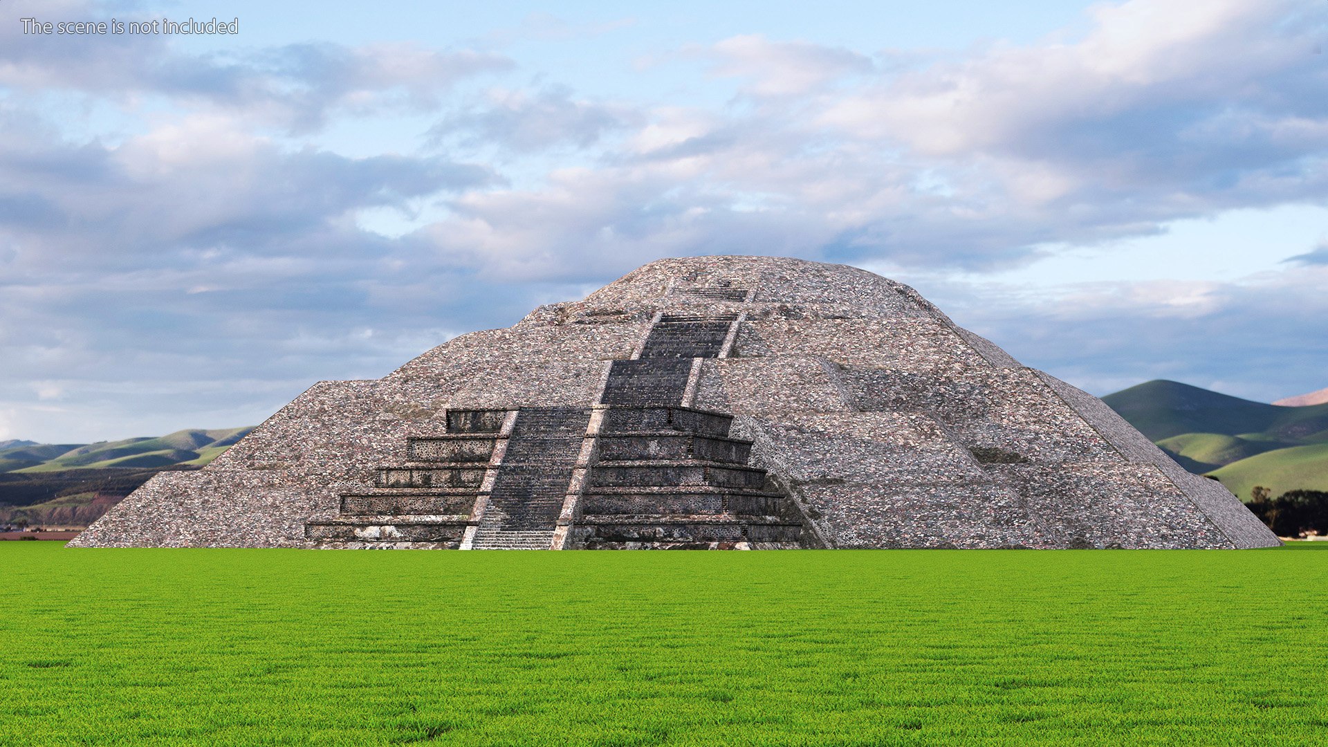 Teotihuacan Piramide de la Luna 3D model preview