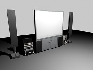 3d home tv sterio model