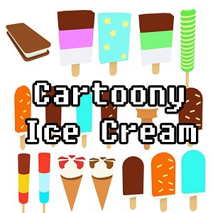 ice cream cartoony model