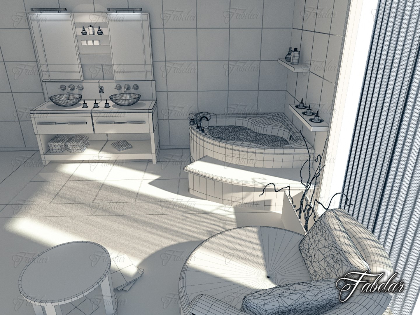 Bathroom scene 3D model - TurboSquid 1234266