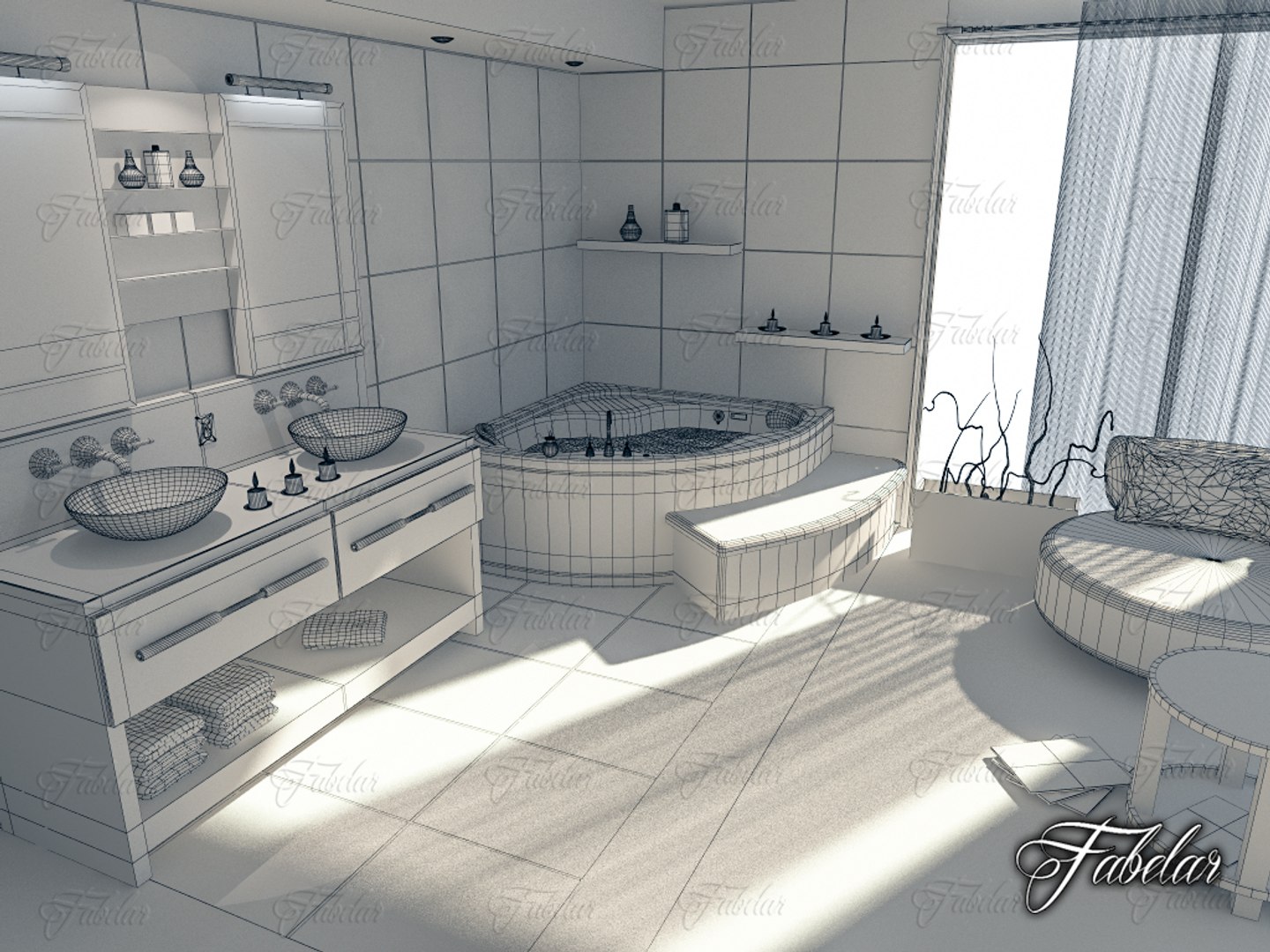 Bathroom scene 3D model - TurboSquid 1234266