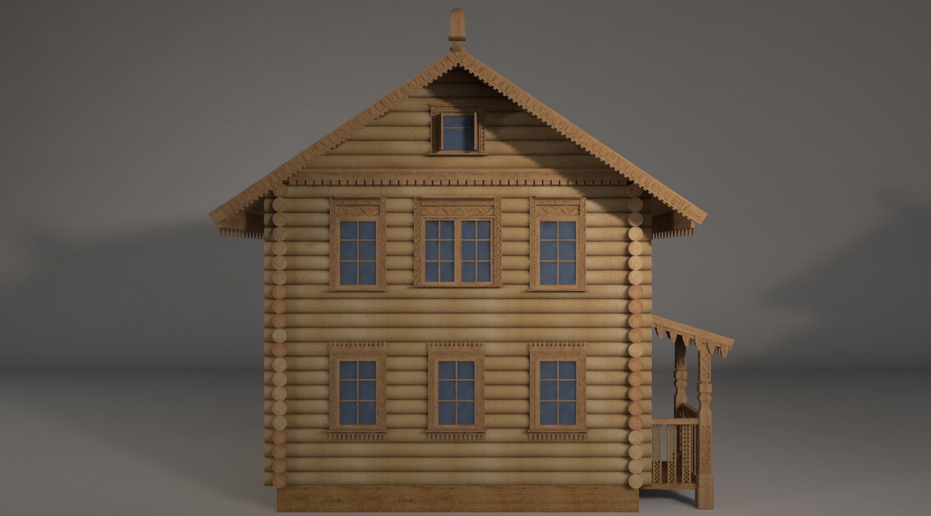 Log House 3D Model - TurboSquid 1248032