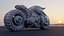Sci Fi Motorcycle 3D Model 250mm One Piece Printable STL