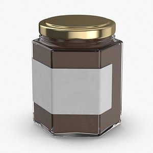 3D model natural-pigment-in-glass-jars---brown